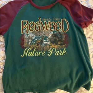 Urban Outfitters Redwood Graphic Tee - Green and Red